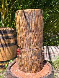 Image 3 of Wahoo Tiki Mug - Opihi & Lava Bead Necklace