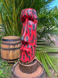 Image 4 of "Trippy Drippy" Lava Red Morongo Tiki Mug
