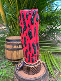 Image 3 of "Trippy Drippy" Lava Red Morongo Tiki Mug