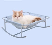 Image 1 of Mesh/Warm Fabric Pet Hammocks Breathable Elvetaed Cat Bed  Soft Plush