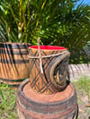 Custom Porthole To Paradise Tiki Mug - Lava Red