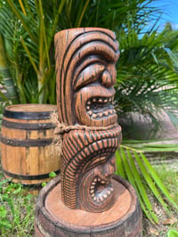 Image 2 of Custom Kapu Ki'i Tiki Mug - Lava Red