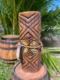 Image 5 of Custom Kapu Ki'i Tiki Mug - Lava Red