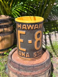 Image 1 of Hawaiian License Plate Mug 1 - Satin / Yellow