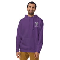 Image 1 of Mark Kaos Purple Embroidery Hoodie
