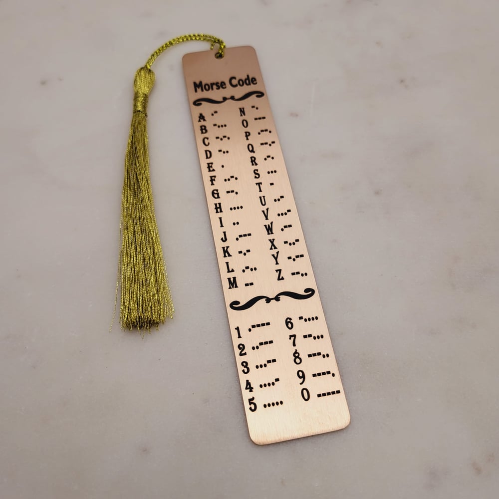 Image of Morse Code Gifts - Decode a Morse code with Morsecode Chart Bookmark