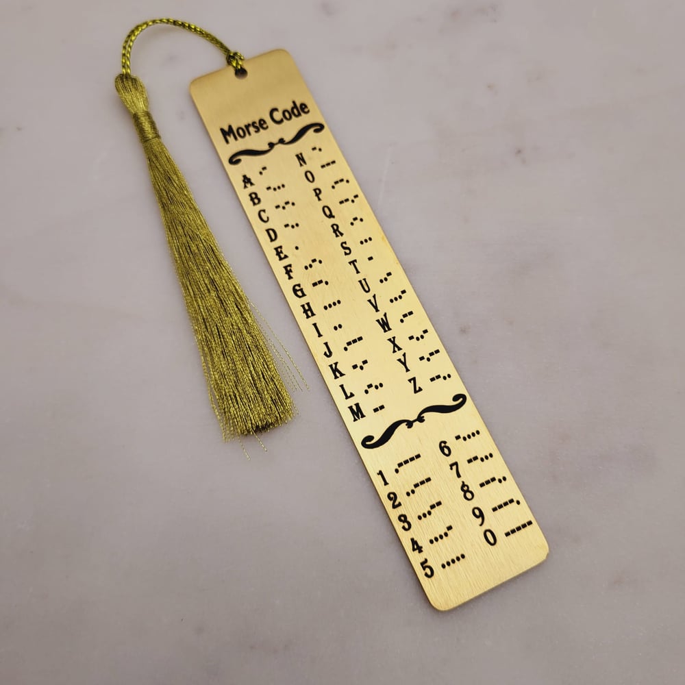 Image of Unique Morse Code Gifts - Decode a Morse code with Morsecode Chart Bookmark