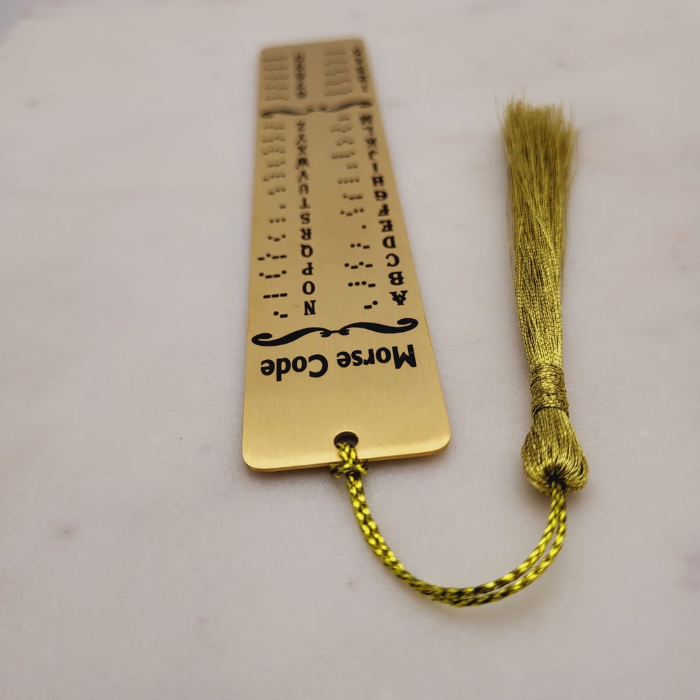 Image of Unique Morse Code Gifts - Decode a Morse code with Morsecode Chart Bookmark
