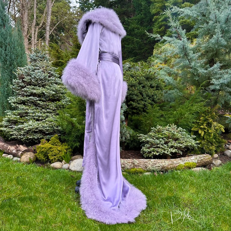 Dusty Lavender Cleo Dressing Gown SIZE XL Image 2