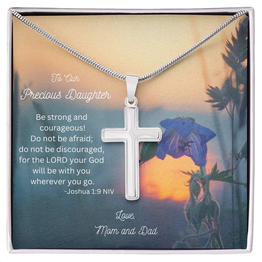 Image of To Our Precious Daughter Cross Necklace