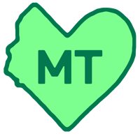 Heart MT Green Sticker 