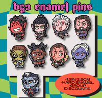 Image 1 of BG3 Companions Enamel Pins