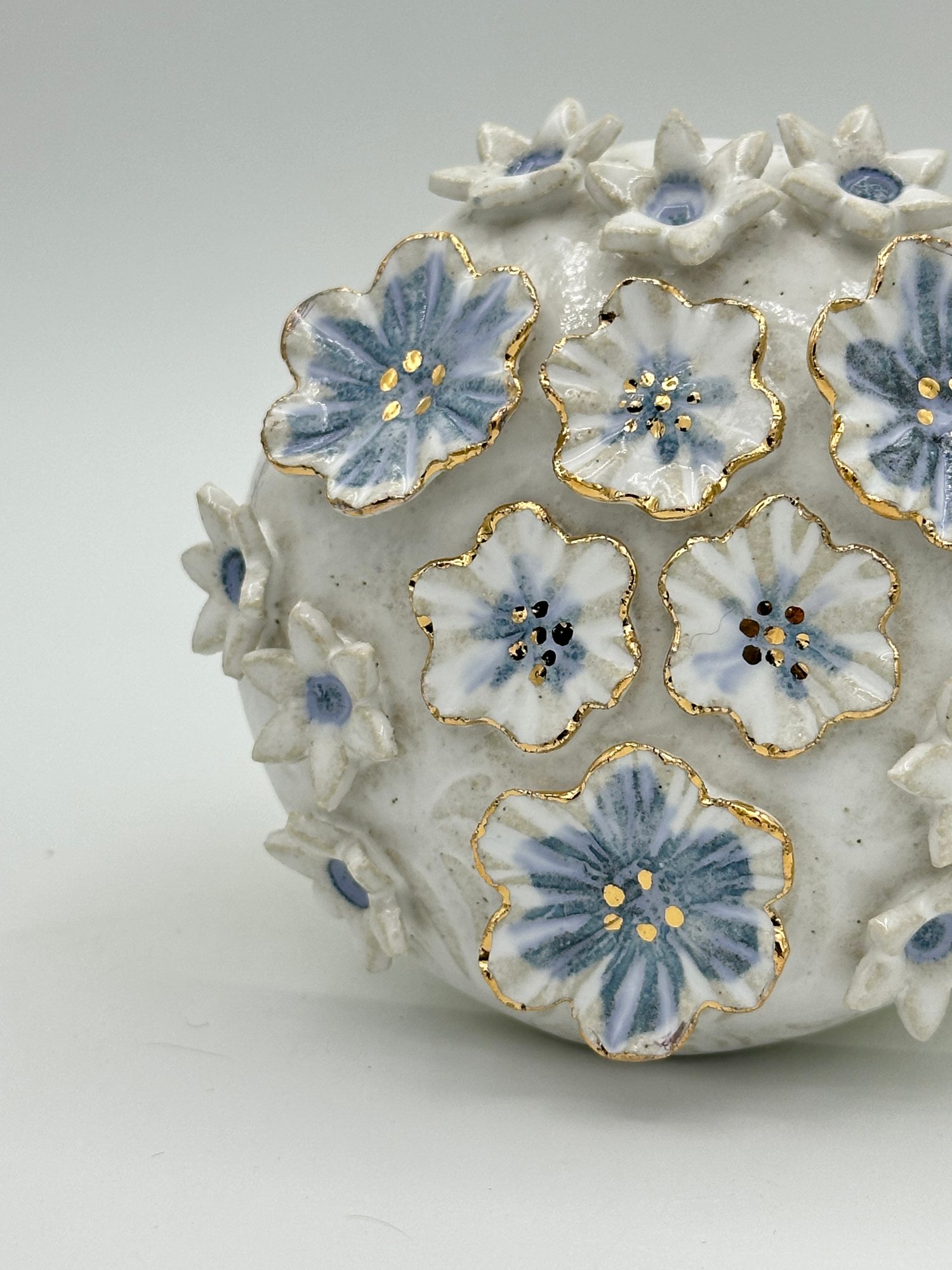Image of Sapphire Blue Floral Wall Art