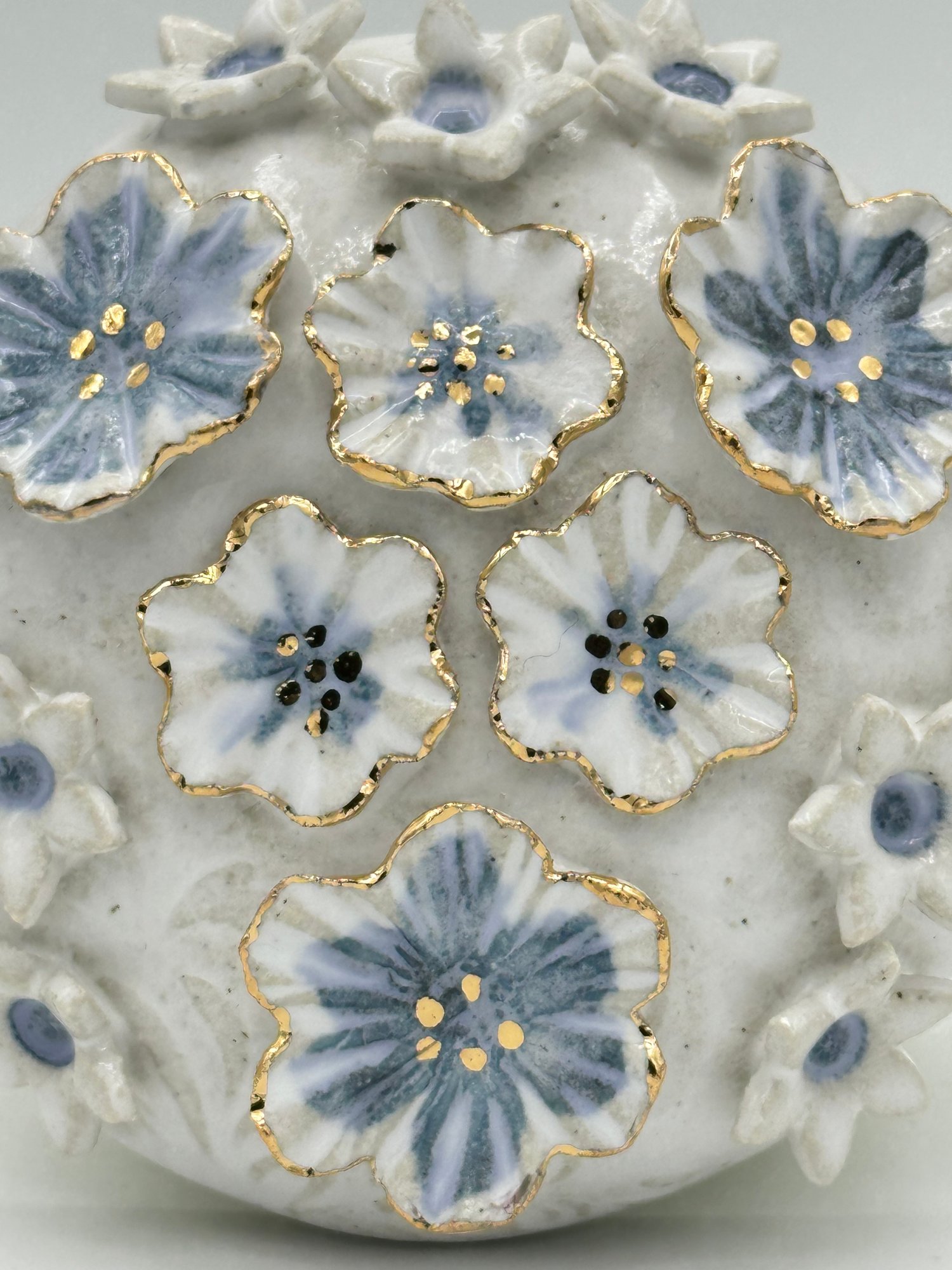 Image of Sapphire Blue Floral Wall Art