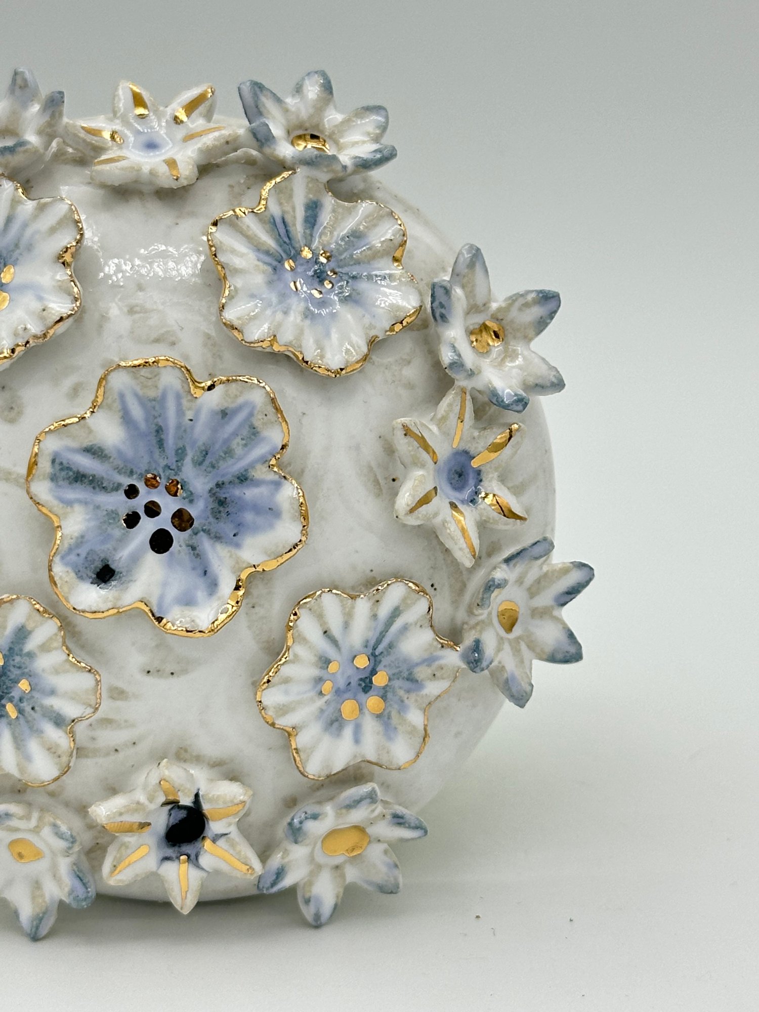 Image of Sapphire Blue Floral Wall Art #2