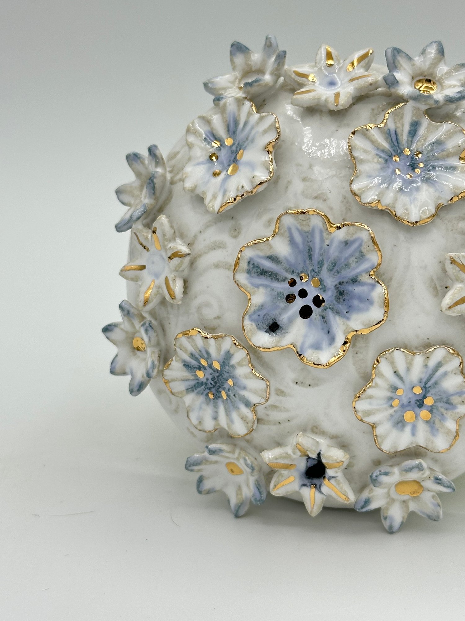 Image of Sapphire Blue Floral Wall Art #2