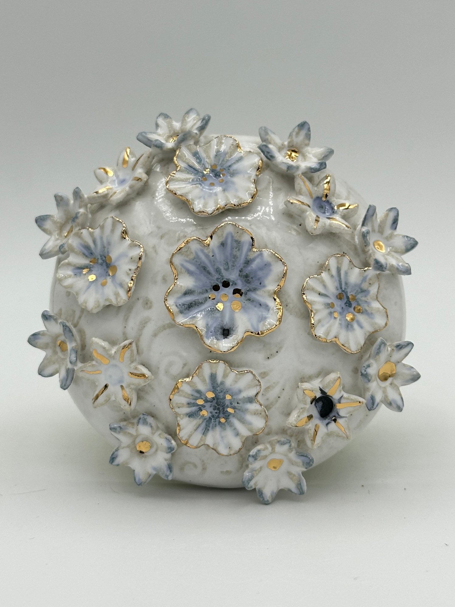 Image of Sapphire Blue Floral Wall Art #2