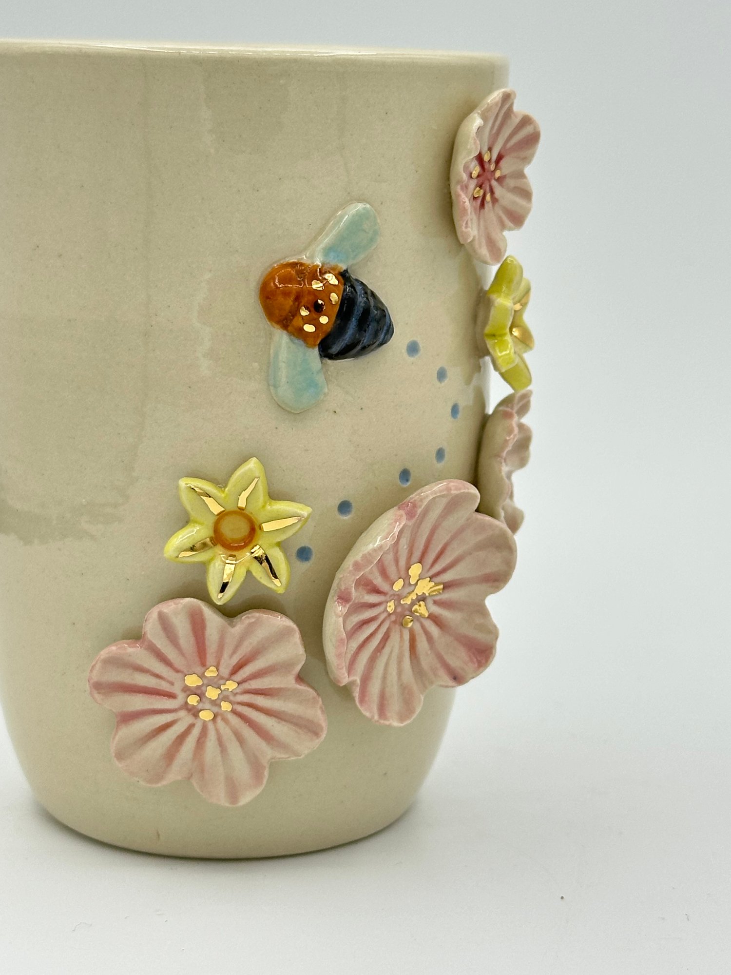 Image of Blue Banded Bee Vase (Medium)