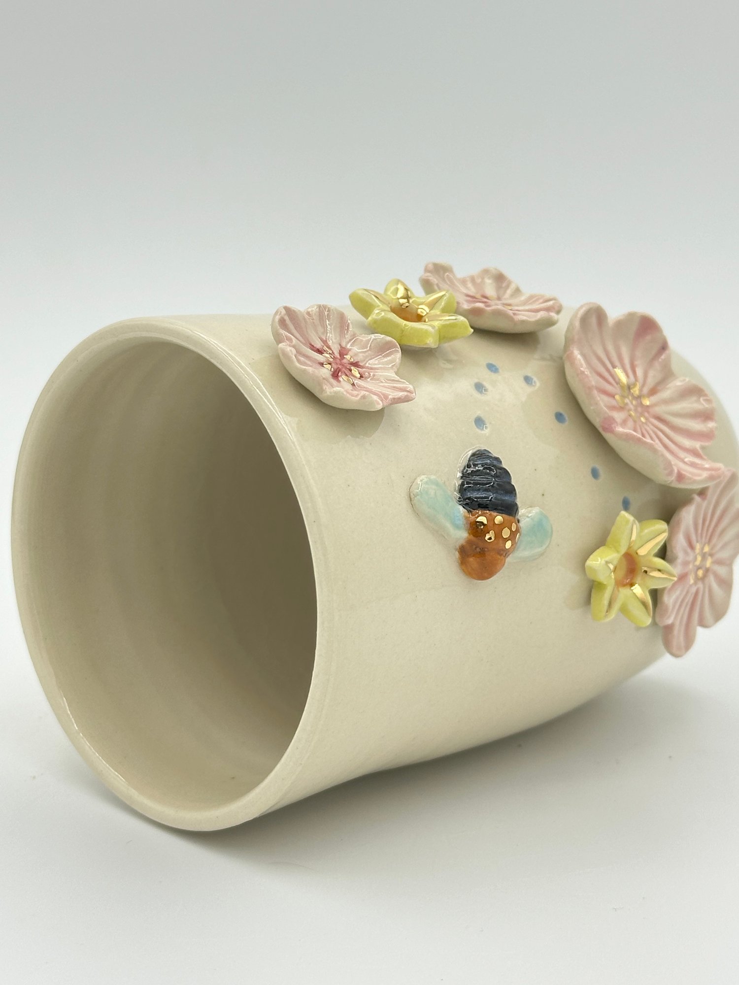 Image of Blue Banded Bee Vase (Medium)