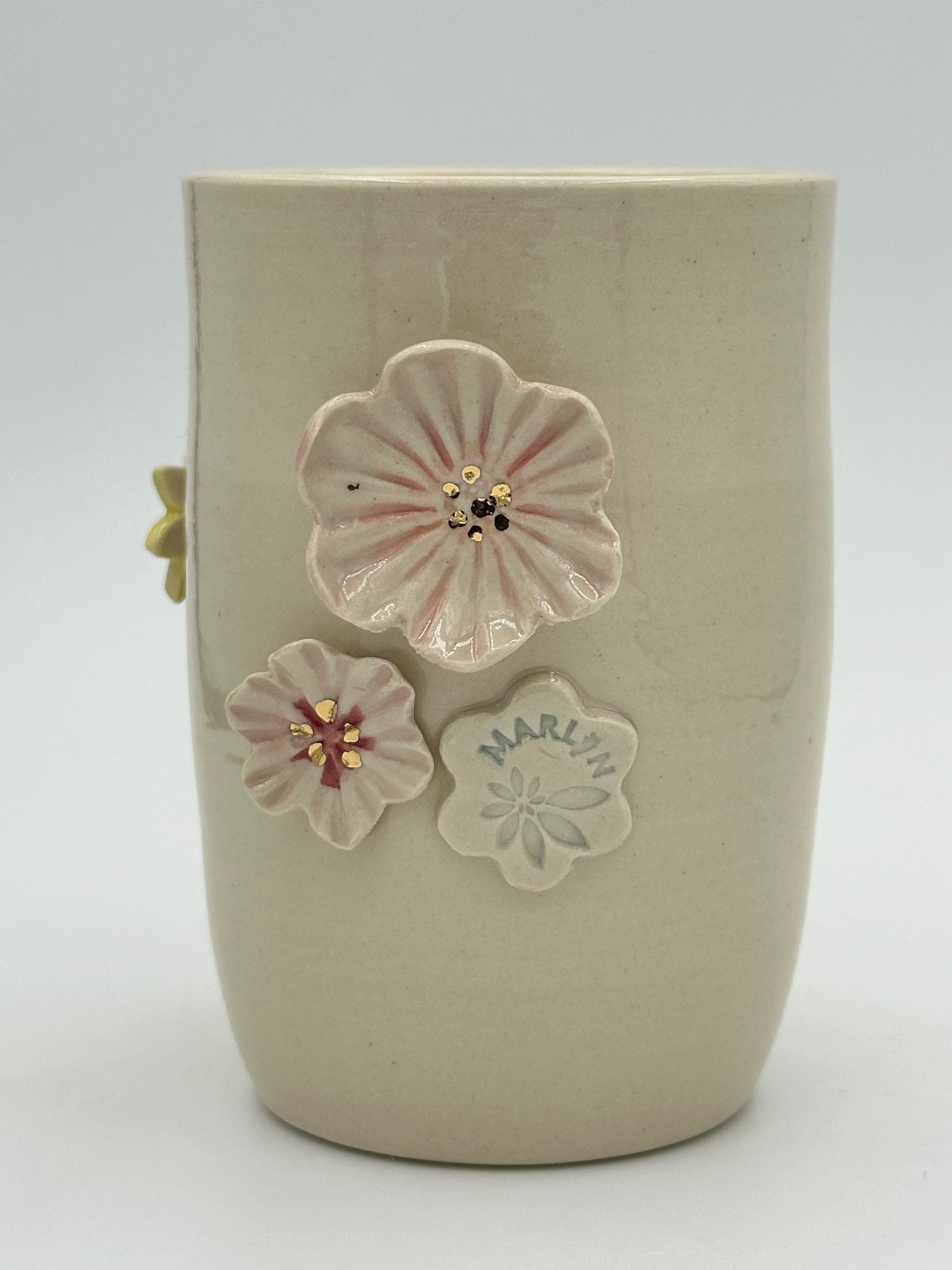 Image of Blue Banded Bee Vase (Medium) #2