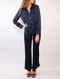 Image of Bamboo Satin Slacks Midnight Navy