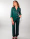 Image of Bamboo Satin Slacks Emerald