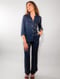 Image of Bamboo Satin Blouse Midnight