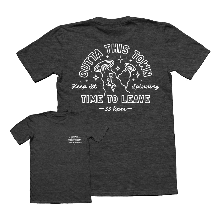 Image of Time To Leave T-Shirt | Dark Heather Grey 🌀