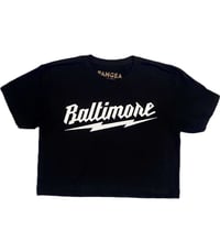 Baltimore Lightning Bolt Crop Top Black