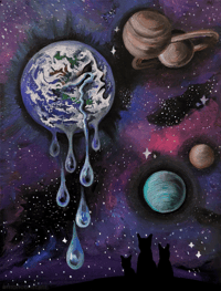 Space Tears- acrylic painting by Anton-Constantin 