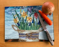 Image 1 of Spring Flowers Chopping Board