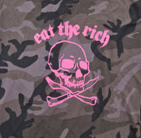 Image 2 of Eat The Rich ladies camo skull t-shirt