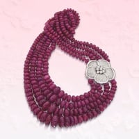 Ruby necklace with diamond 
