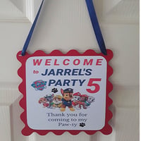 Image 3 of Personalised Paw Patrol Welcome Sign,Paw Patrol Party Welcome Sign,ANY AGE,Paw Patrol Party Decor