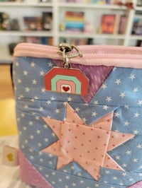 Image 4 of Starry Heart padded zipper bag