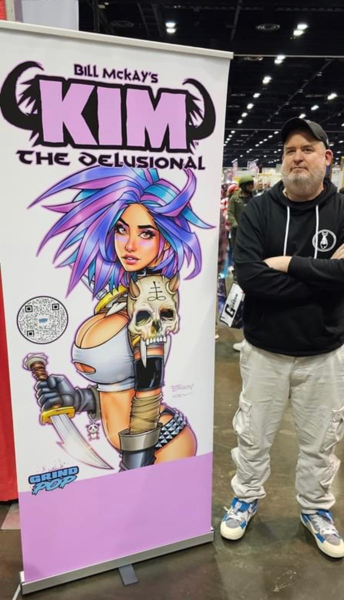 MegaCon Kim the Delusional Banner | Bill McKay Art