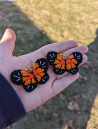 Image 3 of monarch butterfly earrings