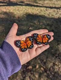 Image 1 of monarch butterfly earrings