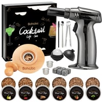 Premium Cocktail Smoker Kit with Torch, Stone Ice Cubes, Ice Ball Mold | Gifts for all Occasions