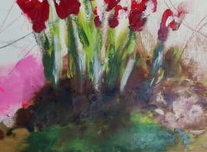 Image of Paisaje idílico. Técnica mixta sobre madera. 68x97 cm.