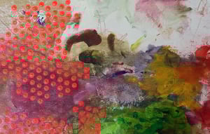 Image of Paisaje idílico. Técnica mixta sobre madera. 68x97 cm.