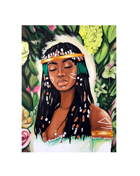 Image of Ms. Modern Meosha (Acrylic Painting)