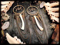 Image 1 of Khali Moon 2 - witch bone earrings