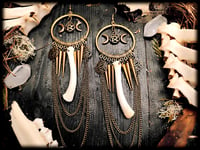 Image 2 of Khali Moon 2 - witch bone earrings