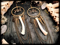 Image 3 of Khali Moon 2 - witch bone earrings