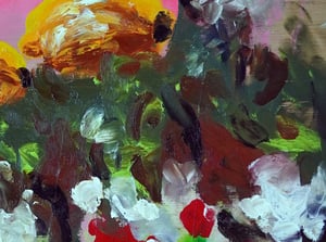 Image of Paisaje bucólico. Limones 2. Técnica mixta sobre madera. 90x62 cm.