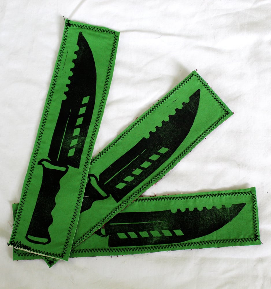 Image of Hunting Knife Sew-On Patch 2x8in