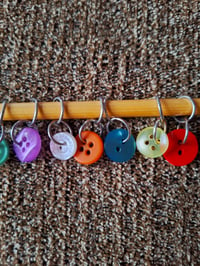 Image 2 of Button Stitch Markers (Set of 6)