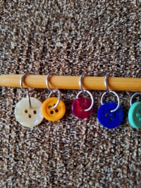 Image 3 of Button Stitch Markers (Set of 6)