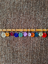 Image 4 of Button Stitch Markers (Set of 6)